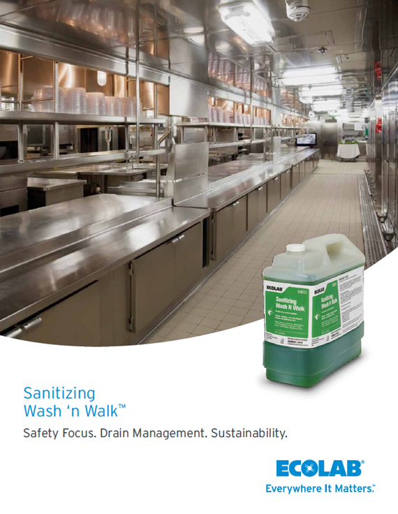 Sanitizing Wash n Walk No Rinse Drain and Floor CleanerSanitizer