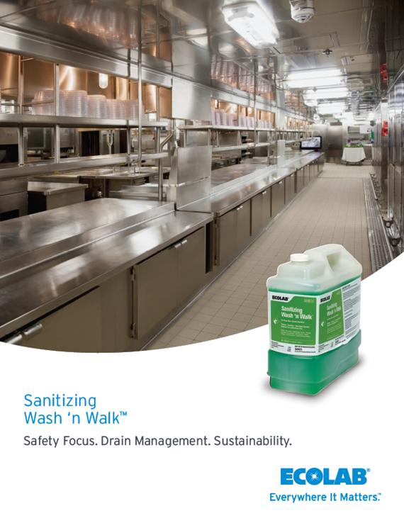 Sanitizing Wash n Walk No Rinse Drain and Floor CleanerSanitizer