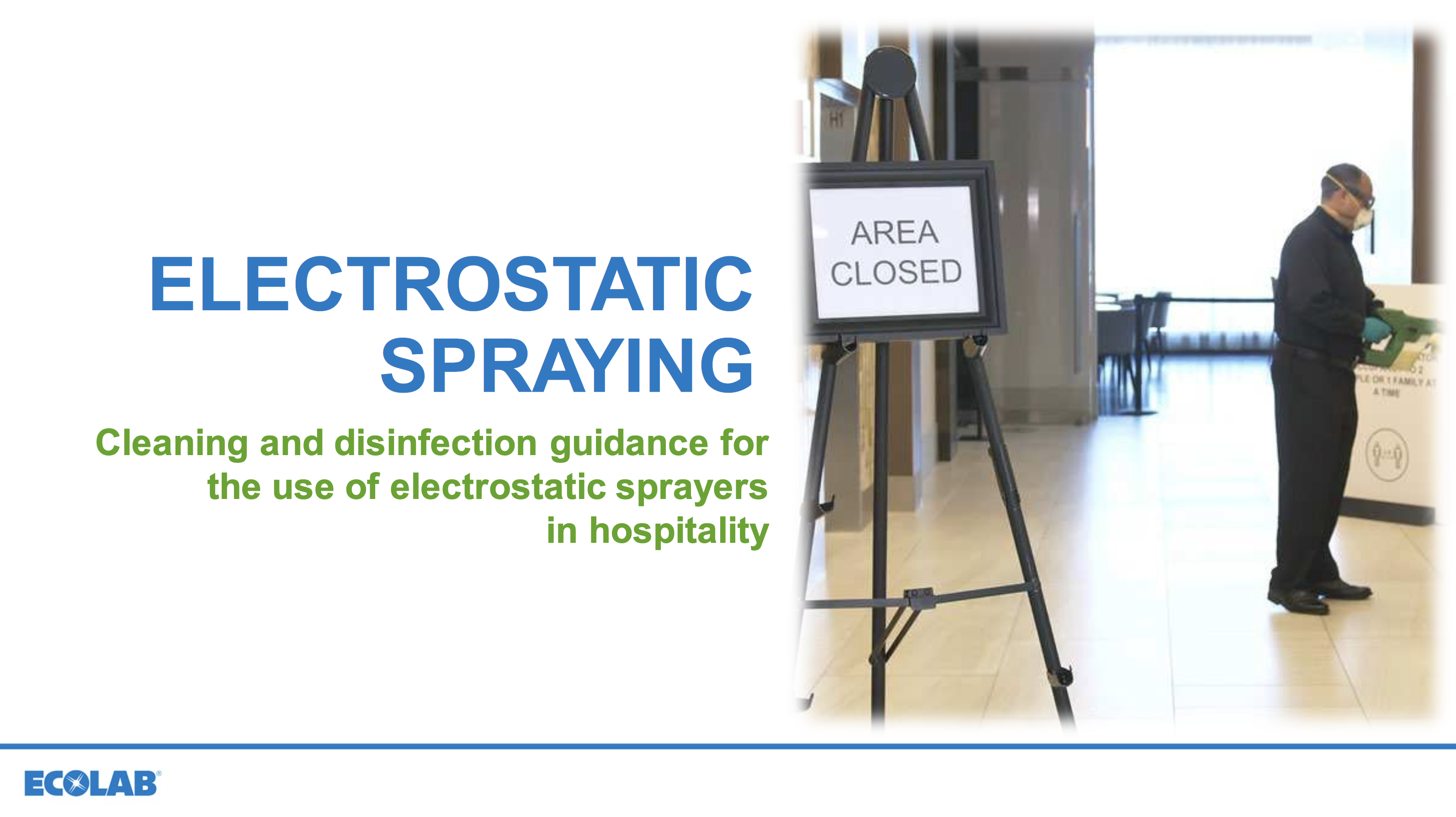 Electrostatic Spraying Procedure Guidance - Hospitality