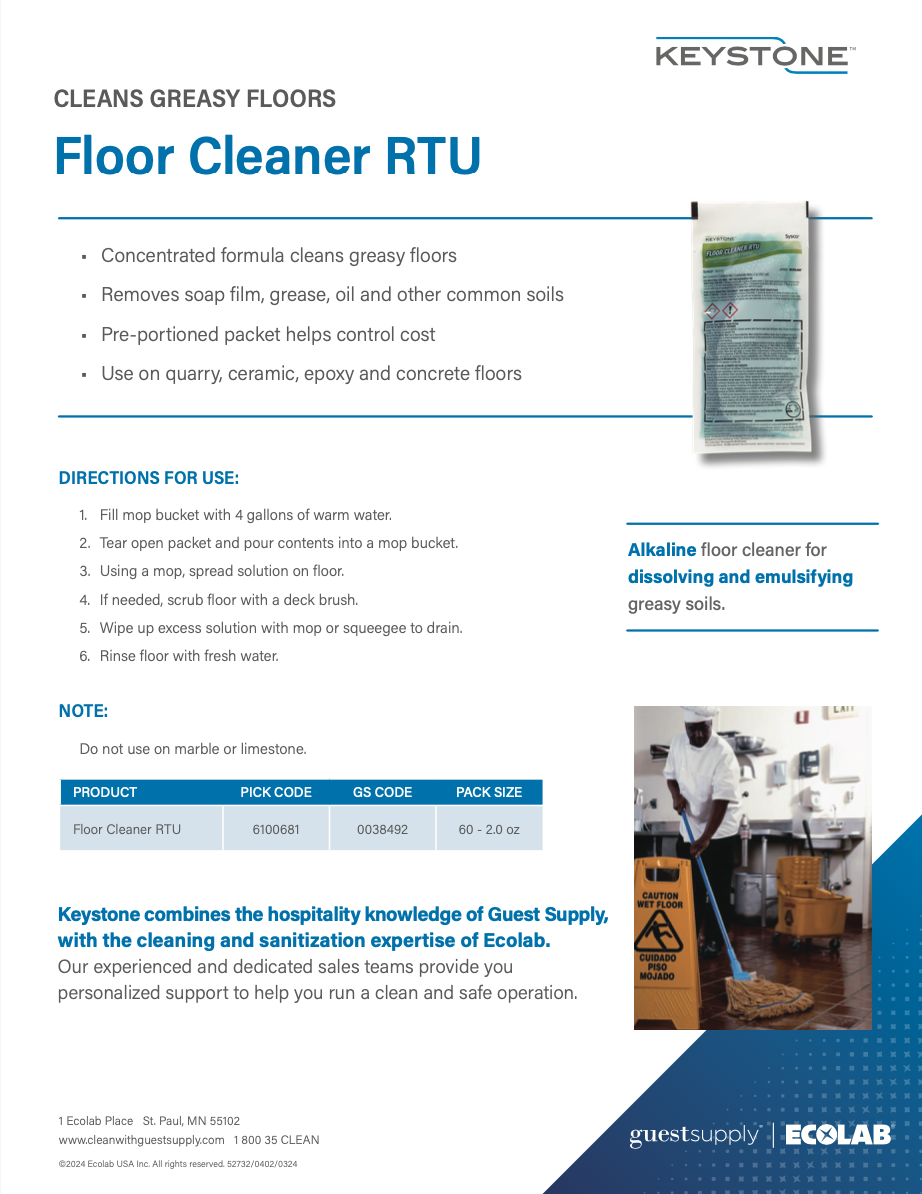 Keystone Floor Cleaner RTU