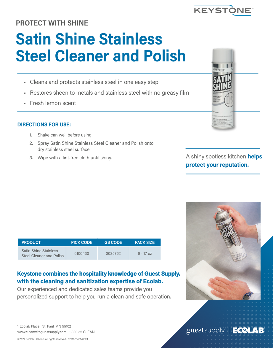 Keystone Satin Shine Stainless Steel Polish